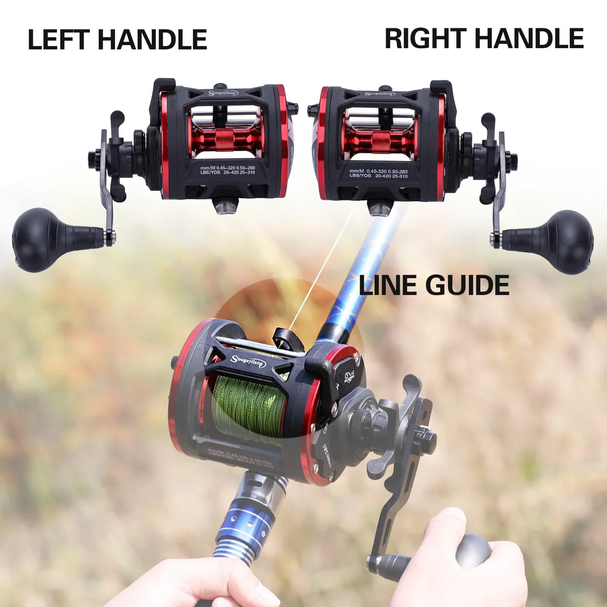Carretilha de Pesca Tambor  28 KG Drag