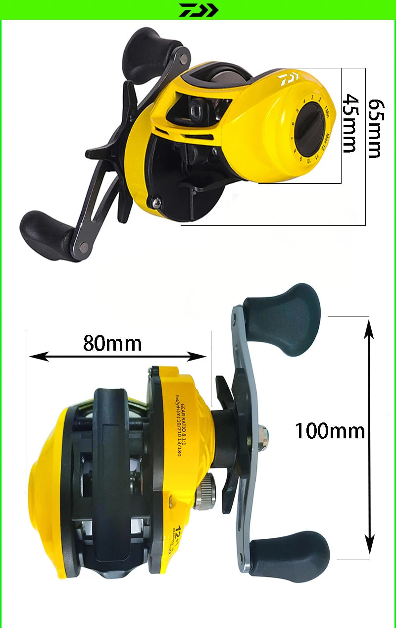 Carretilha Daiwa 18KG Drag 12+1 Rolamentos Anti-Cabeleira